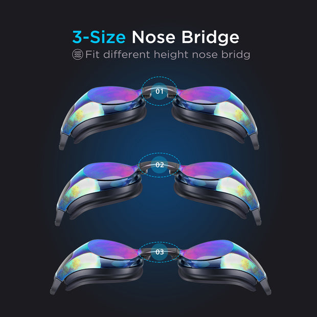 Adjustable Anti-fog UV Protection No Leaking Eye Protect Swimming Goggle Mirror Coated Lens Swim Goggles Glasses