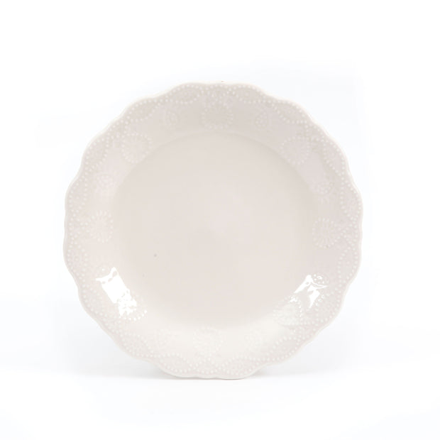 Cowgirl Lace 12-Piece Dinnerware Set, Linen