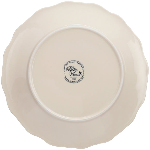 Cowgirl Lace 12-Piece Dinnerware Set, Linen